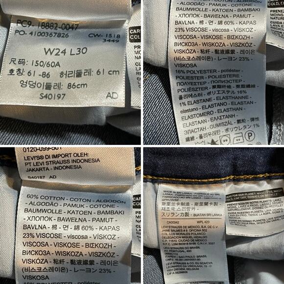 streetwear Levis 721 high rise skinny jeans sz 24x30 dark wash stretch denim - Picture 9 of 11